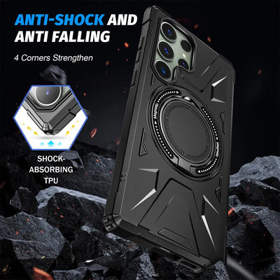 Shockproof Magnetic Ring Bracket Case For Samsung Galaxy S24 Series