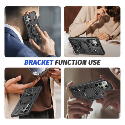 Shockproof Magnetic Ring Bracket Case For Samsung Galaxy S24 Series