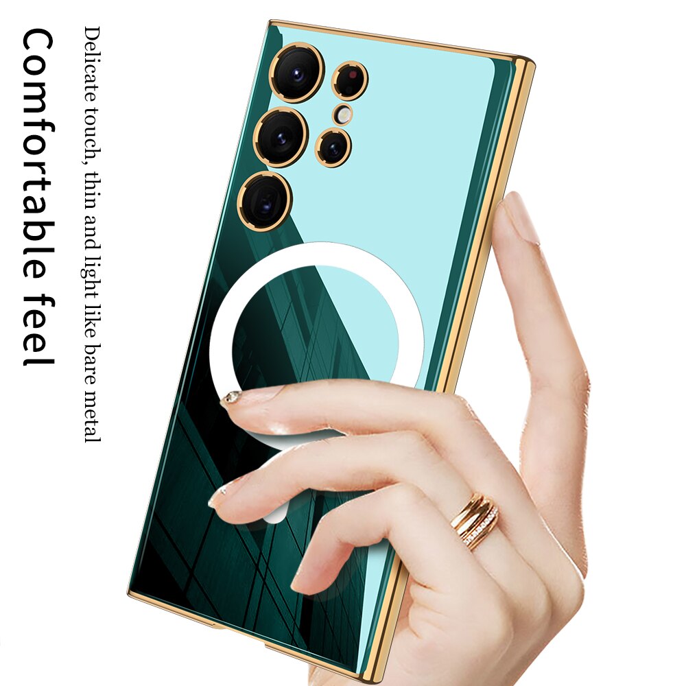 Solid Color Magnetic Case For Samsung Galaxy S23 Series - S Ultra Case