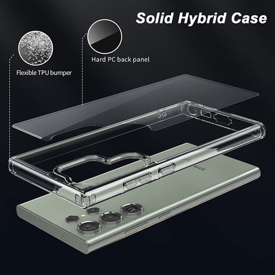 Transparent Hard Case with Air Pocket Corners for Samsung Galaxy S23 Series - S Ultra Case