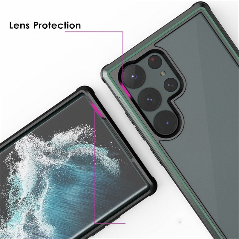 Transparent Aluminium Case For Samsung Galaxy S23 Series - S Ultra Case