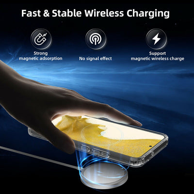 Transparent Magnetic Wireless Charging Case For Samsung S23 Series - S Ultra Case