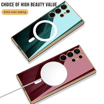 Solid Color Magnetic Case For Samsung Galaxy S23 Series - S Ultra Case